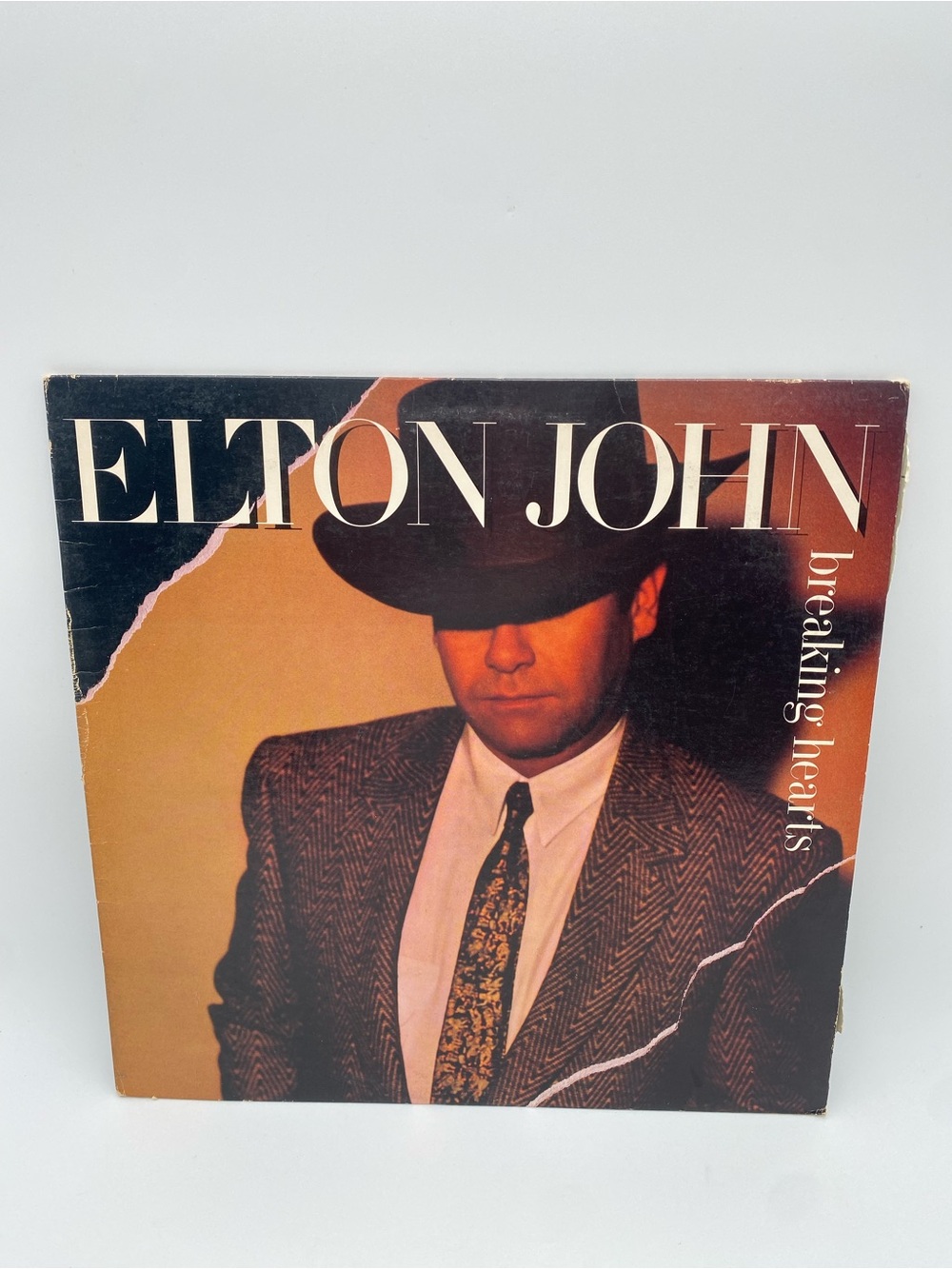 Elton John "Breaking Hearts" Orange Vinyl Record Cover